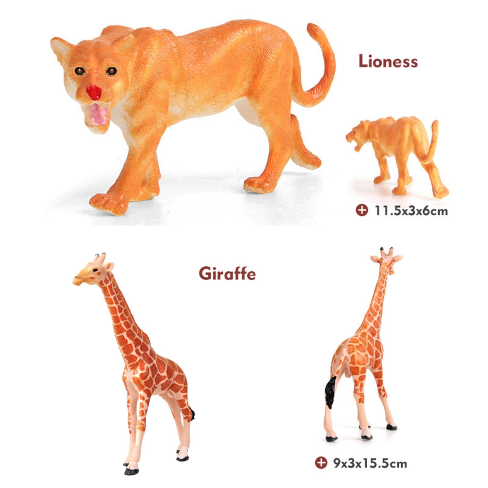 Amazon.co.jp: ジャングルの動物のフィギュア、リアルなジャンボ野生