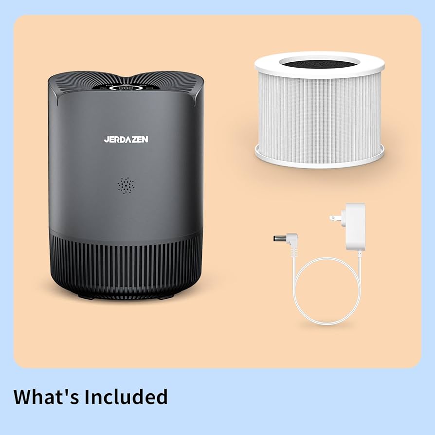 Amazon.co.jp: Jerdazen 空気清浄機 小型 17畳 脱臭 卓上 軽量 集じん