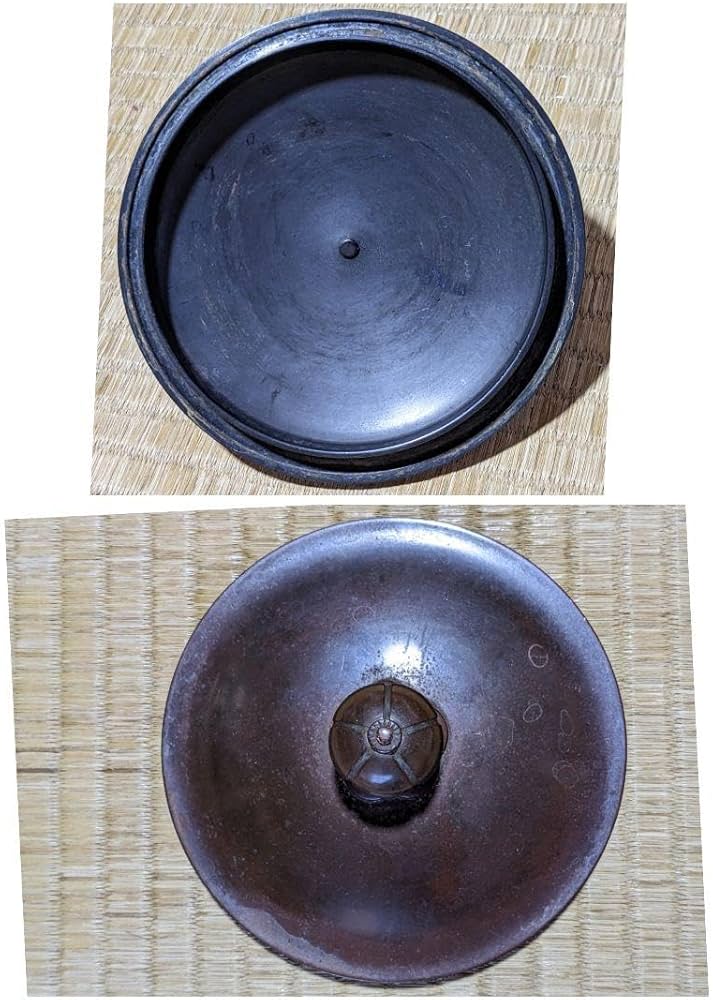 Amazon｜茶釜 浪速の釜師 橋本辰敏作 鷺地紋 阿弥陀釜 共箱共布