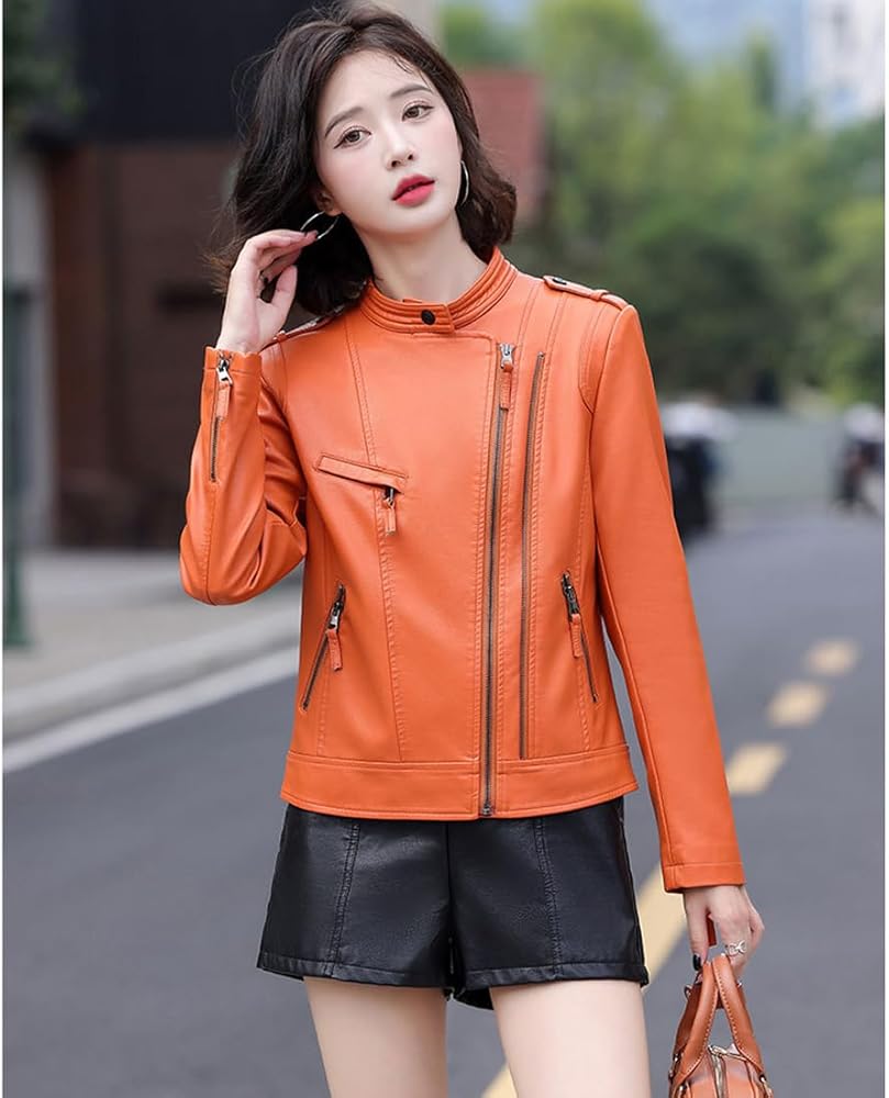 Amazon | [NBLL] レザージャケット レディース ジャケット 革ジャン 皮