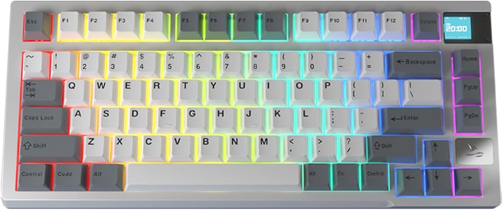 Amazon | K8ゲーミングキーボード Darmoshark 75%ガスケット搭載