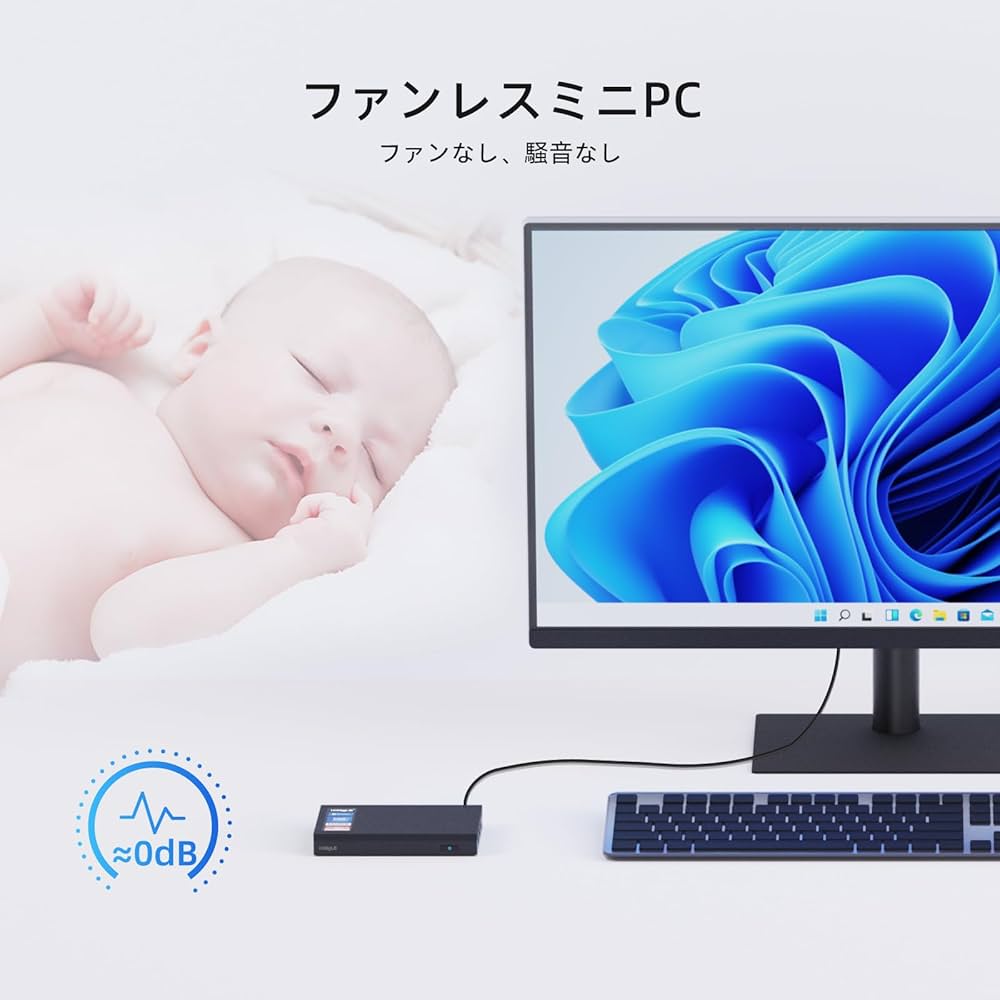 Amazon.co.jp: HiMeLE Quieter3Q ファンレスミニPC N5105 Windows11
