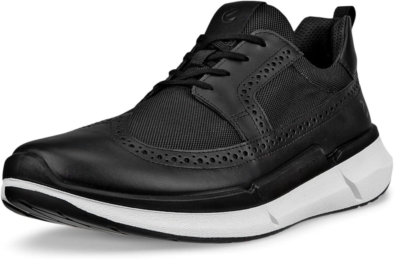Amazon.com | ECCO Men's Biom 2.2 Brogue Sneaker, Black/Black, 5