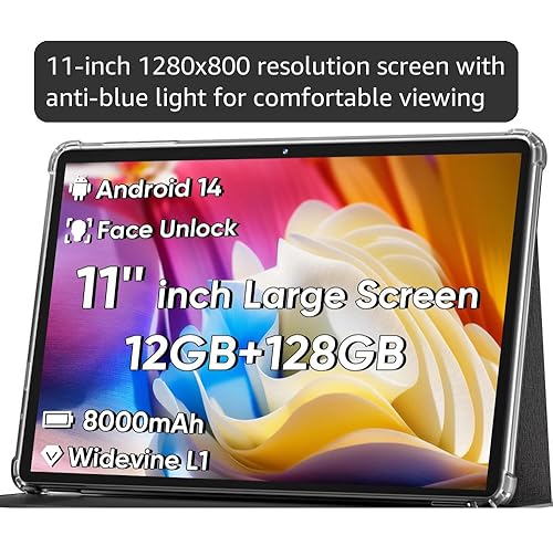Amazon.com : COLORROOM 2026 Android 16 Tablet 11inch, Face Unlock