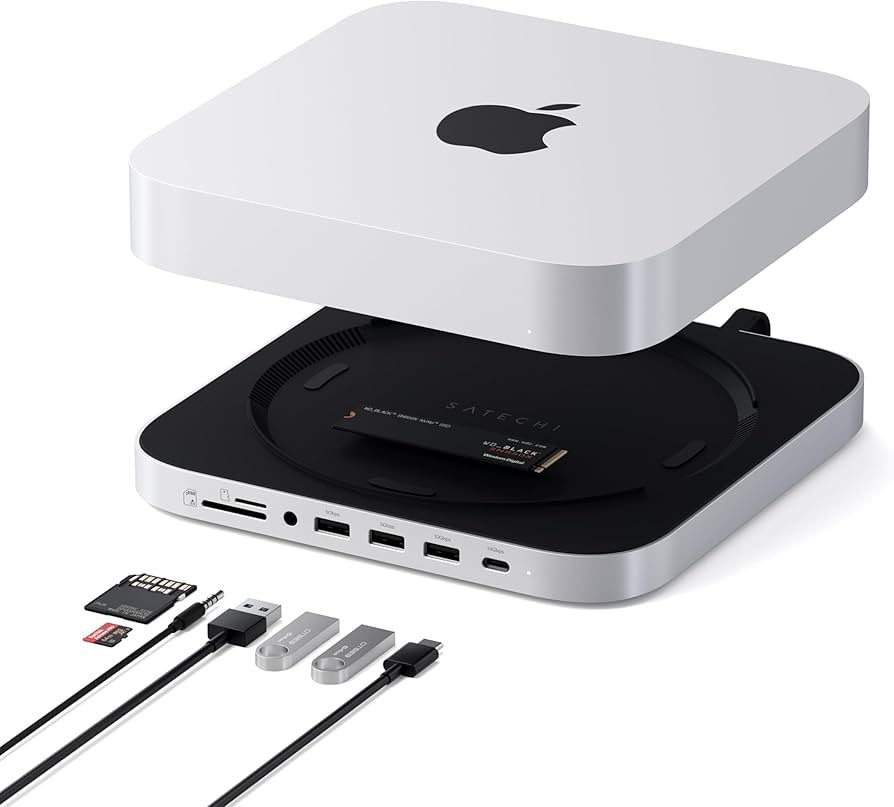 Amazon.co.jp: SATECHI Mac Mini ドッキングステーション ハブ