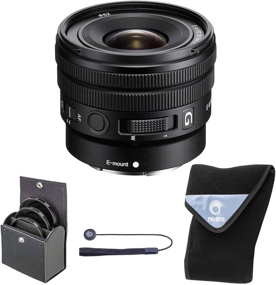 Amazon.com : Sony E PZ 10-20mm f/4 G Lens, Bundle with 62mm