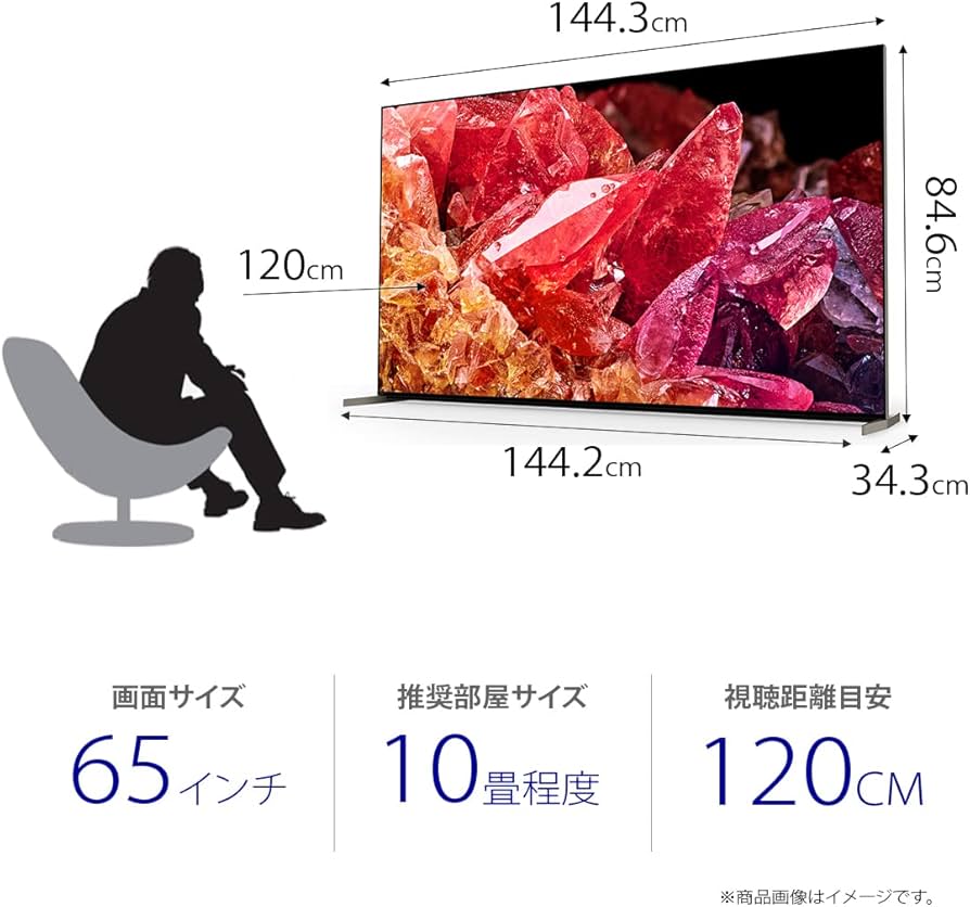 Amazon | ソニー 65V型 4K 液晶 テレビ ブラビア XRJ-65X95K Mini LED
