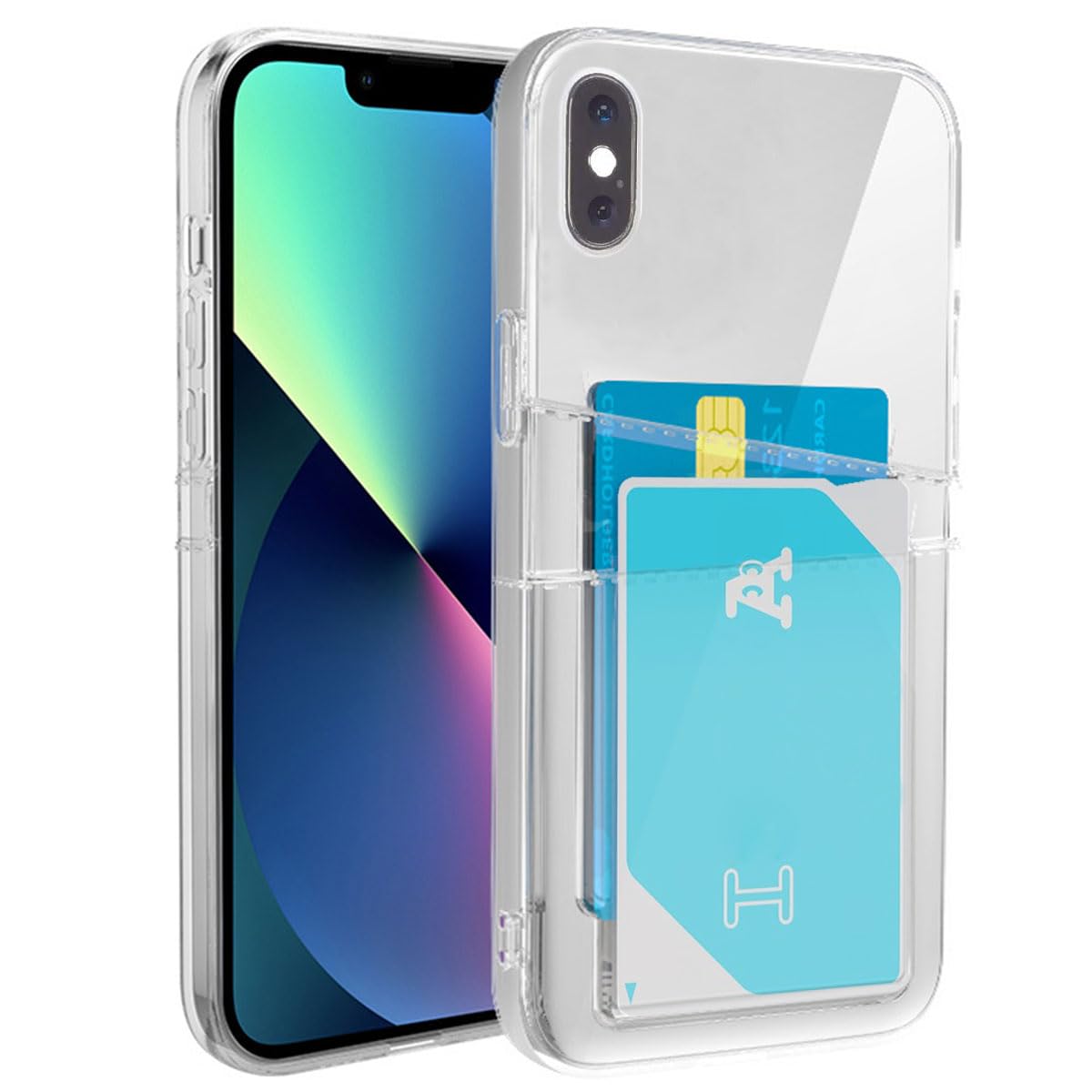 Amazon.co.jp: GOKIGIOD 適用 iPhone X/Xs 通用 ケース クリア カード