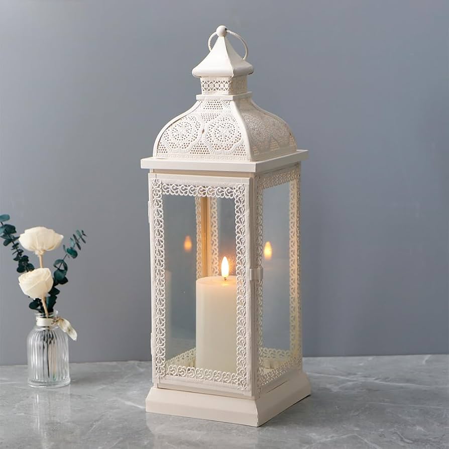 Amazon.com: TRIROCKS Rustic Style Metal Candle Lantern 19'' High