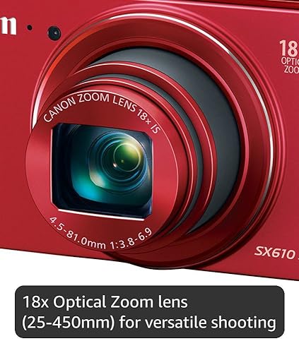 Amazon.com : Canon PowerShot SX610 HS (Red) : Electronics