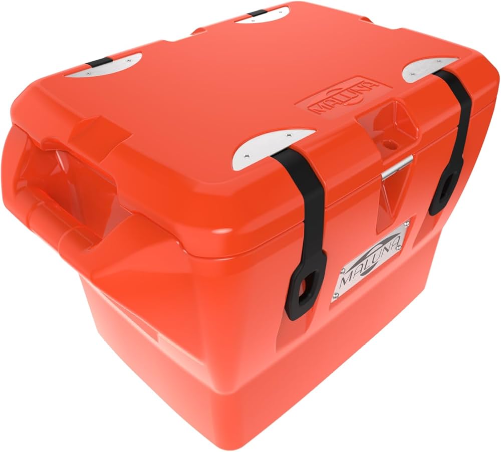 Amazon.com : Maluna 22 Quart Blaze Orange Hard Cooler | Rotomolded