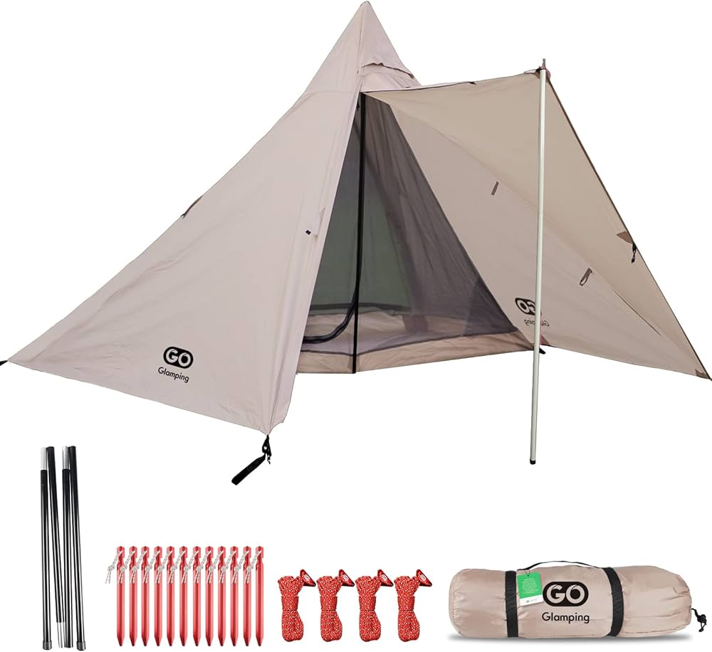 Amazon.co.jp: GOGlamping テント ワンポールテント 1人用 アルミ