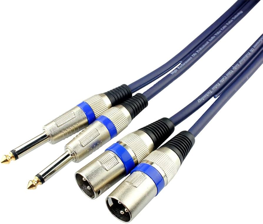 Amazon | キャノン変換ケーブル マイクケーブル モノラルフォン×2-XLR