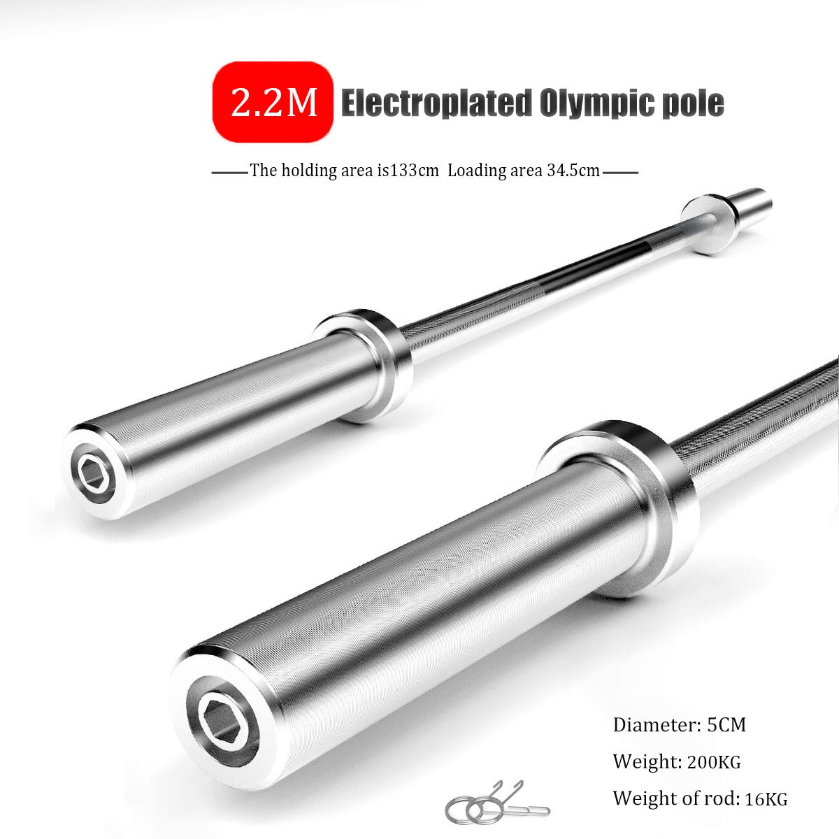 Amazon | オリンピックシャフト バーベルシャフト 120/150/180/220cm