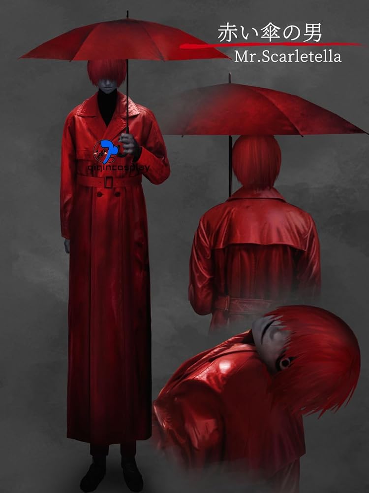 Amazon.co.jp: [ETER] qiqincosplay 文字化化 赤い傘の男 コスプレ衣装