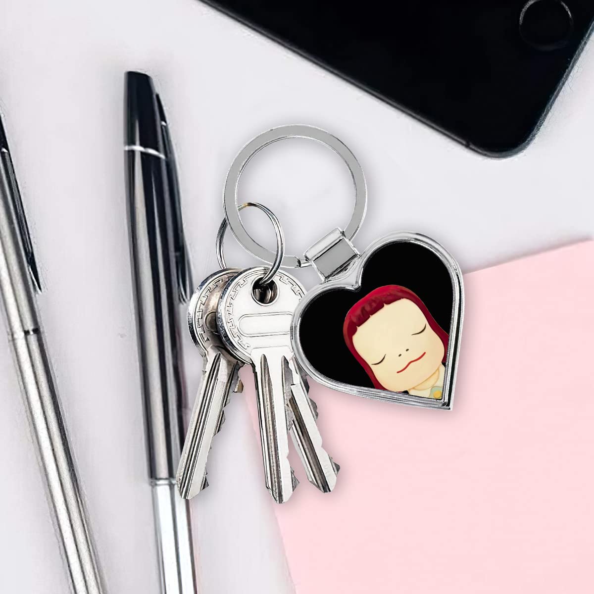 Amazon.co.jp: 奈良美智 キーホルダー 人気 キーリング バッグチャーム