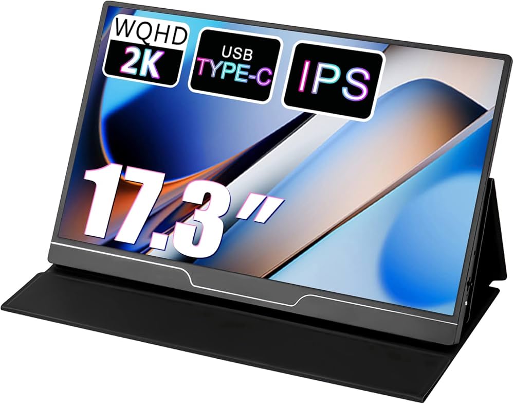 Amazon.co.jp: Acouto P17 Pro, 2K モバイルモニター 17.3インチ 超薄