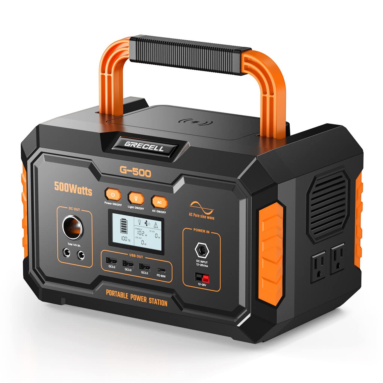 Amazon.co.jp: ポータブル電源 大容量 500W GRECELL 140400mAh/519wh