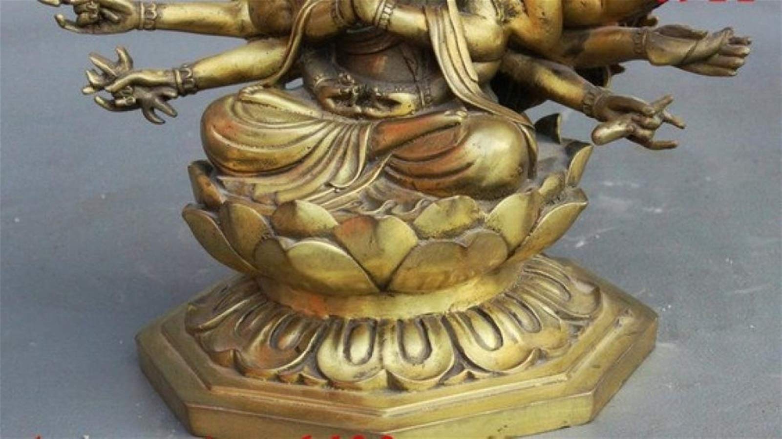 チベット女神像 銅製の仏像 42cm アンティーク 骨董 チベット女神像