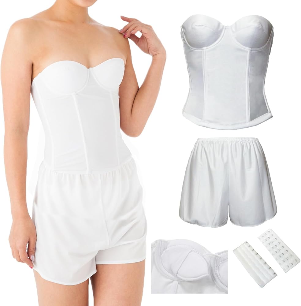 Amazon | [whiteangel] ブライダルインナー セット 2点セット タップ