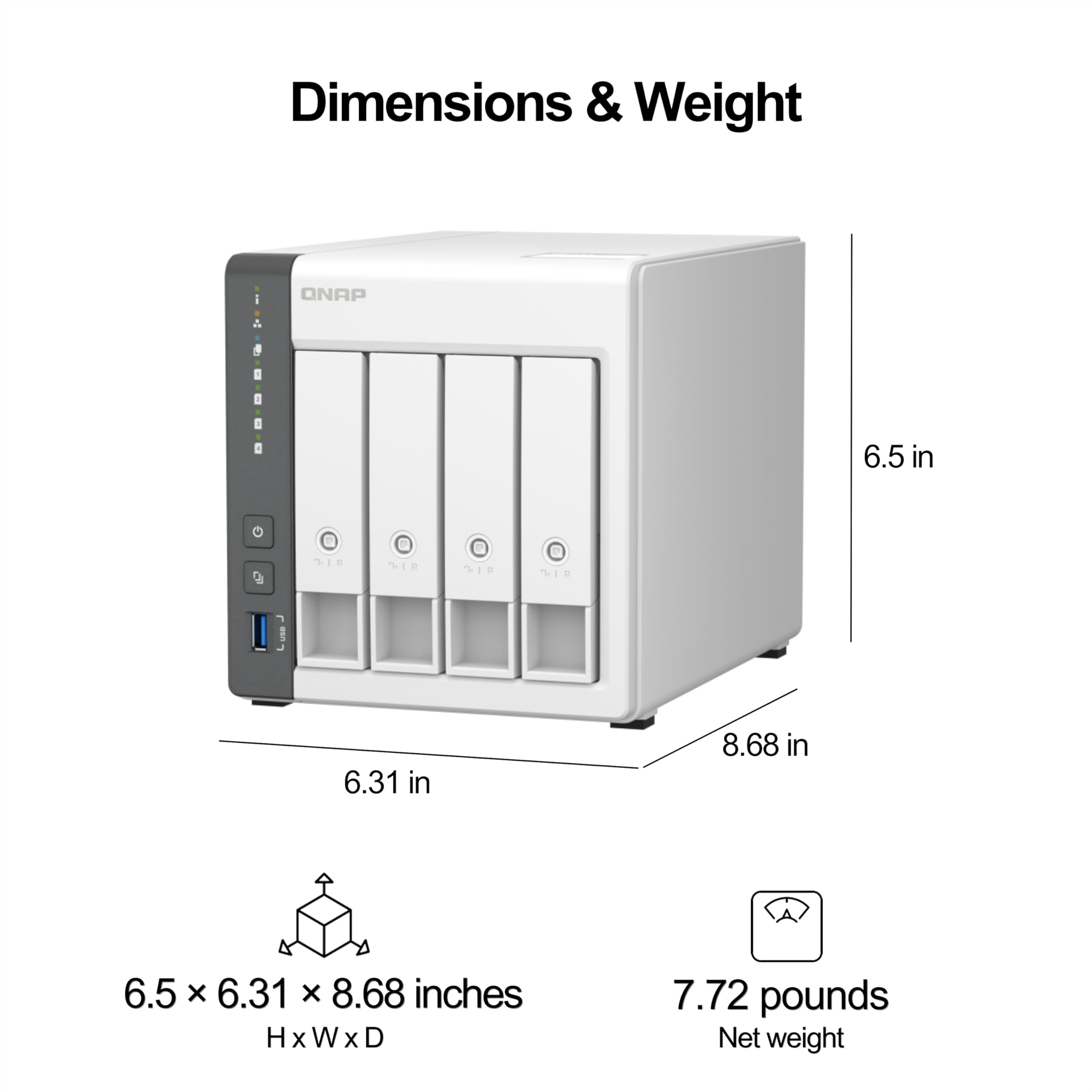 Amazon.com: QNAP TS-433-4G-US 4 Bay NAS with Quad-core Processor