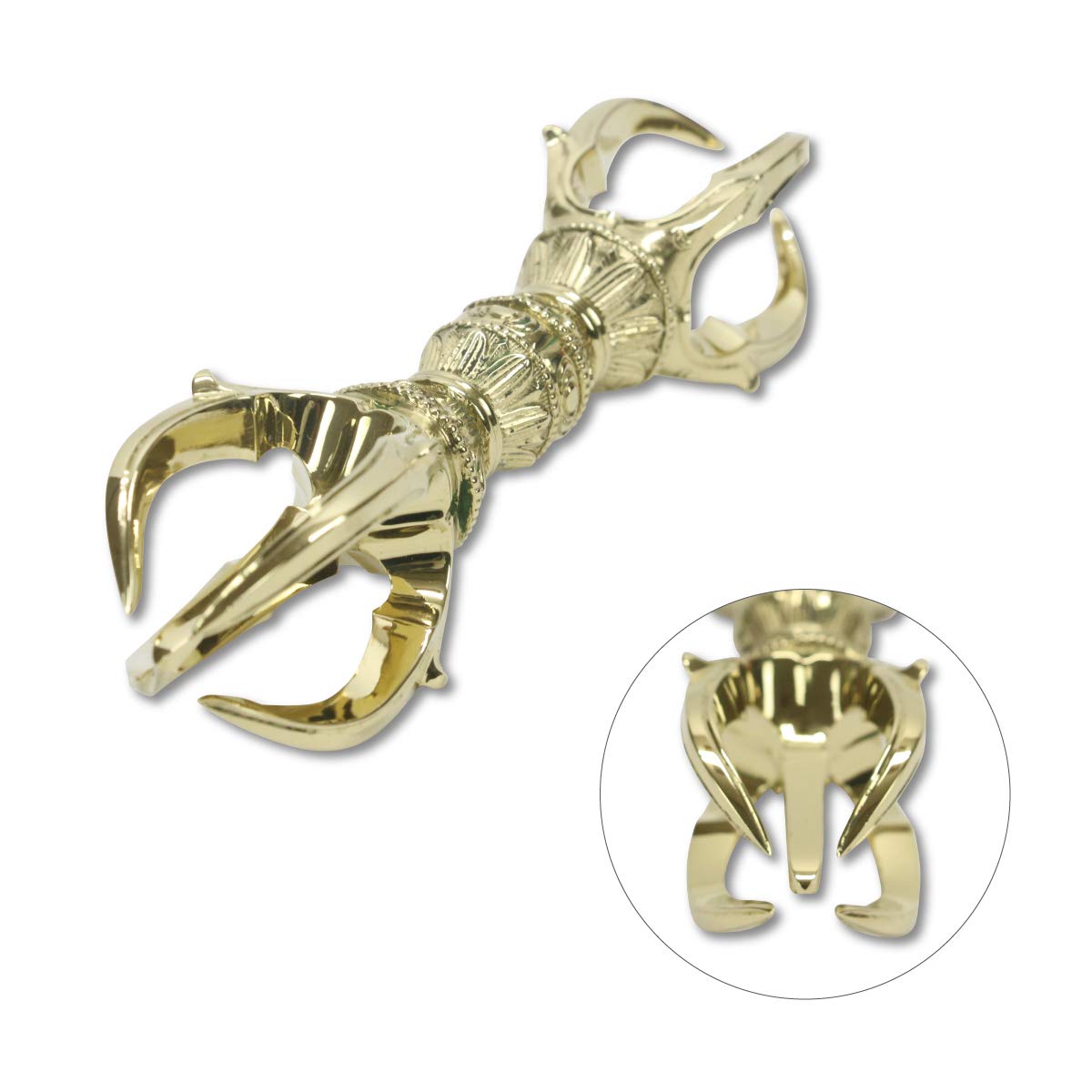 Amazon｜五鈷杵 13.8cm 真言宗 密教法具 金剛杵 真鍮 日本製｜具足