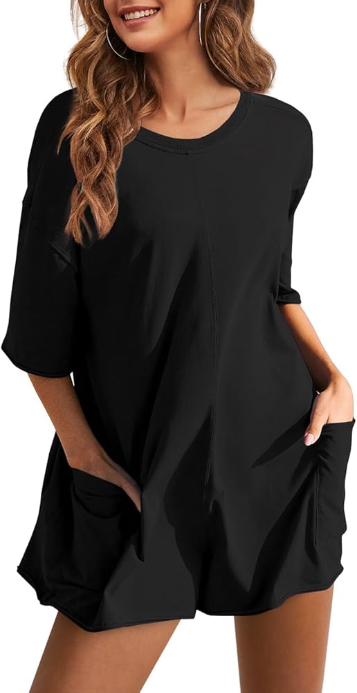 Amazon.com: UANEO Rompers for Women Casual Oversized Athletic