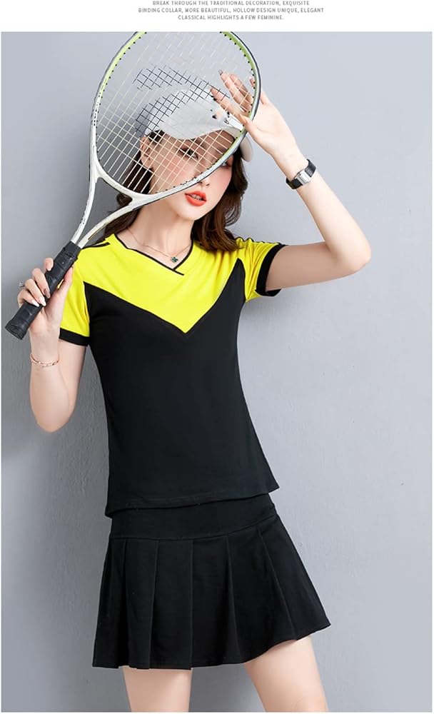 Amazon.co.jp: [Mglesmuu] テニスウェア レディース 上下セット 半袖