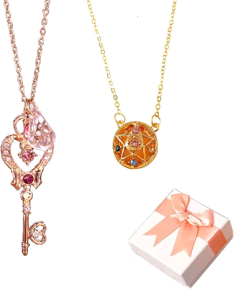 Amazon | セーラームーンネックレス レディース時空の鍵 クリスタル