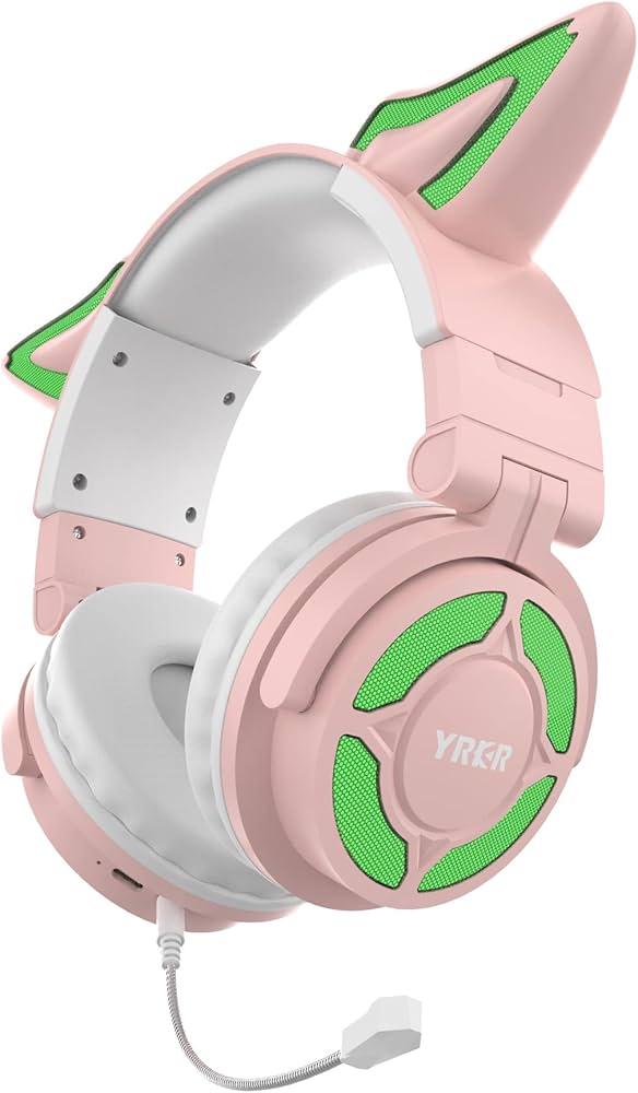 Amazon.co.jp: Absdefen キツネ猫耳 ヘッドホン 狐耳ヘッドホン