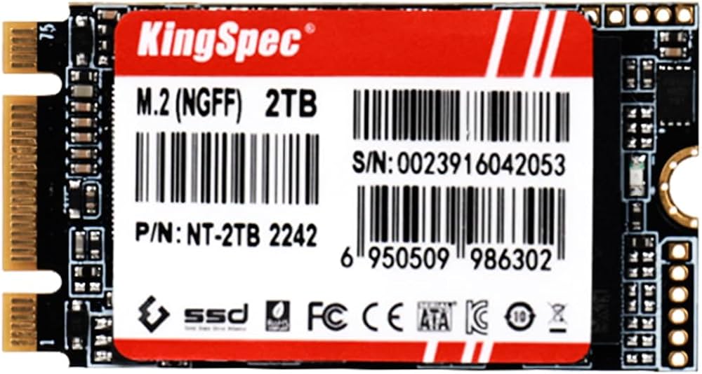 Amazon | KingSpec NTシリーズ 2TB M.2 2242 SATA SSD - NVMeソケット
