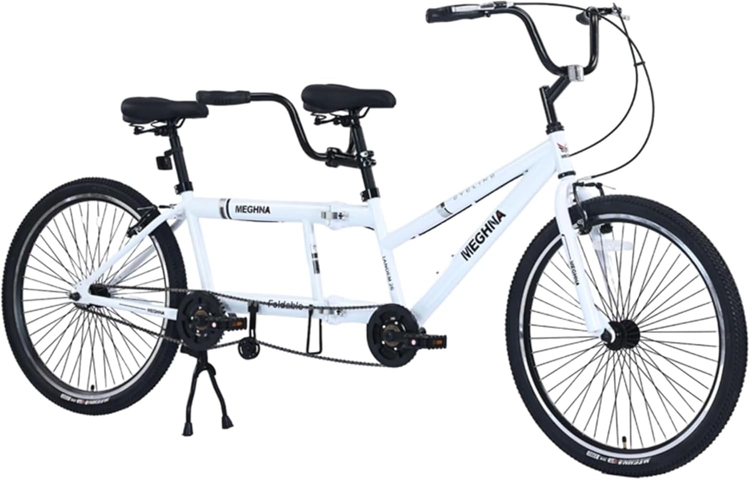 MEGHNA 折りたたみ自転車 2人乗り ブラック MEGHNA 折りたたみ自転車 2