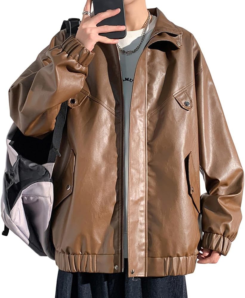 Amazon | [hurtbasuketto] レザージャケット メンズ ライダース