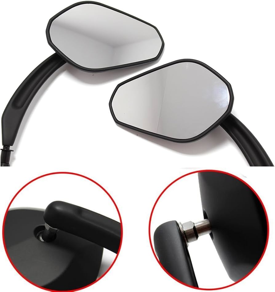 Amazon | ハーレー バイクミラー アルミ製 ブラック 8mm正ネジ 左右