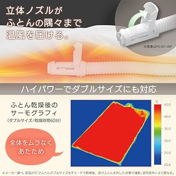 Amazon | アイリスオーヤマ ふとん乾燥機 カラリエ ツインノズル KFK
