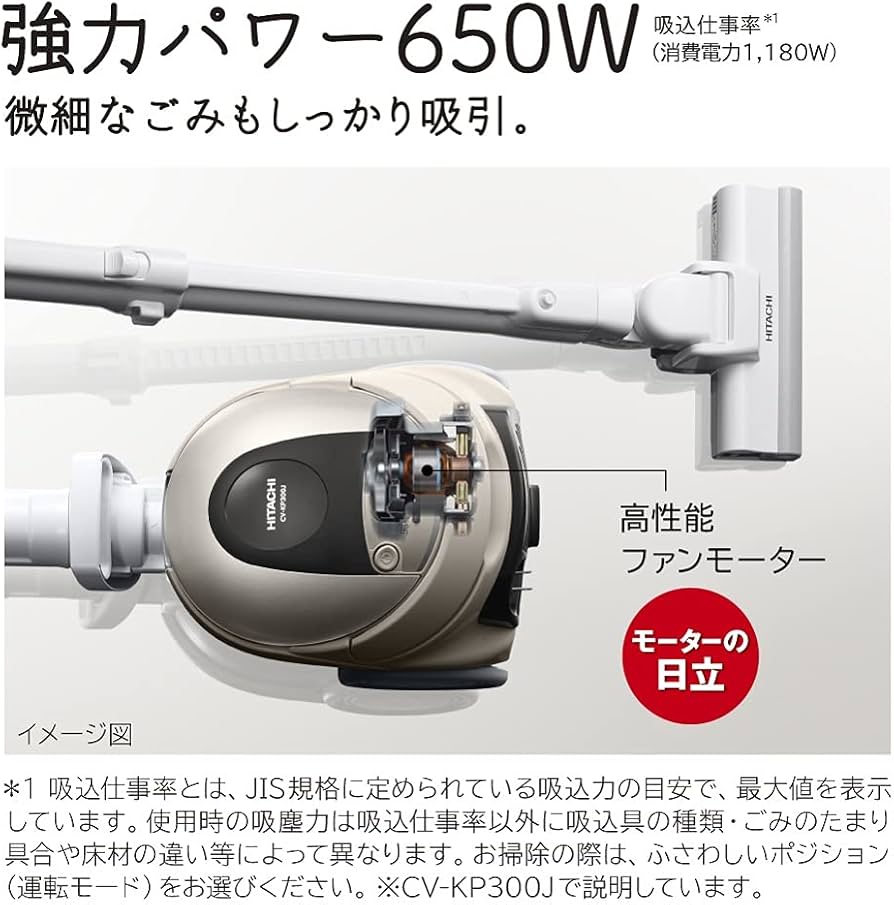 Amazon | 日立 軽量 掃除機 紙パック式 本体日本製 強烈パワー650W