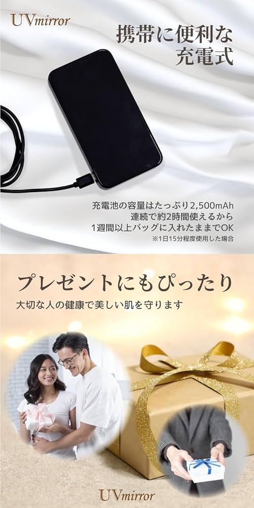 Amazon.co.jp: FUNKS UVカメラ ミラー UVカメラ付きミラー 日焼け止め