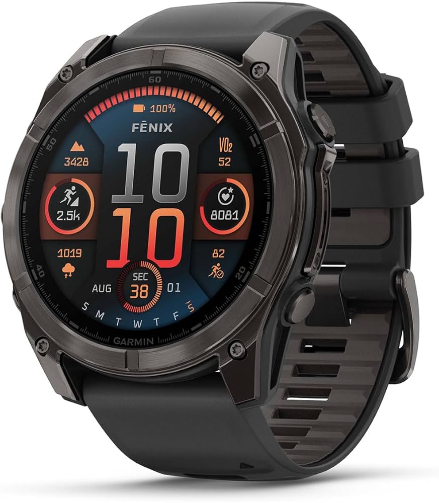 Amazon.com: Garmin Fenix 8 AMOLED Sapphire (51mm, Carbon Gray DLC