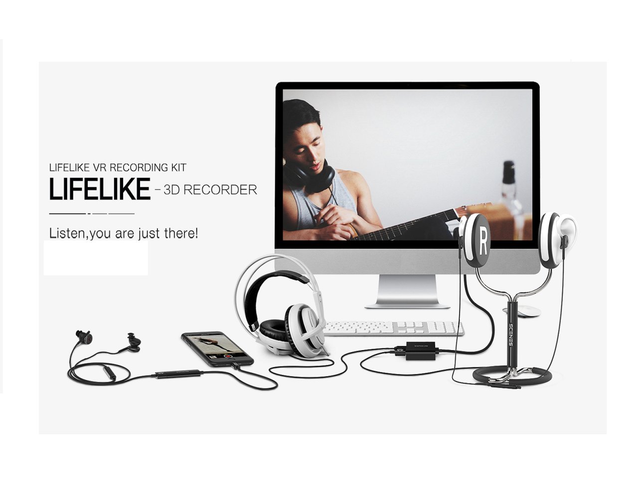 Amazon.co.jp: SCENES Lifelike イヤホンスタンド マイクホルダー