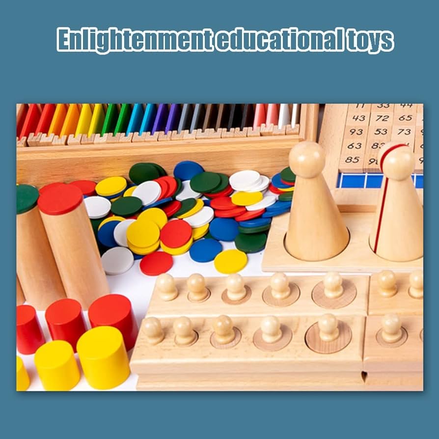 Amazon.co.jp: モンテッソーリ教具 モンテッソーリ感覚補助具の10点