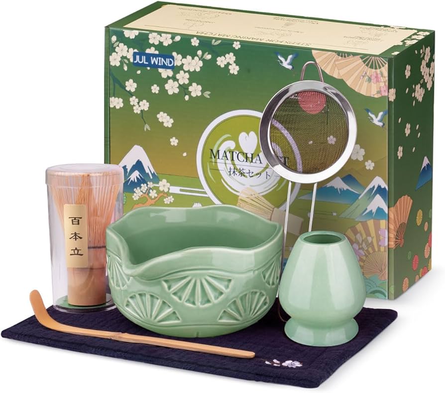 Amazon.com: JUL WIND Matcha Whisk Set, Ceramic Matcha Set Includes