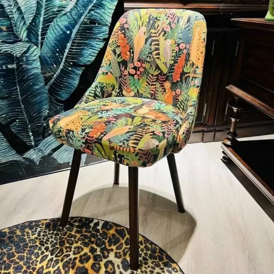 Amazon｜【Russelloko】ダイニング チェア 回転式 花柄 フローラル