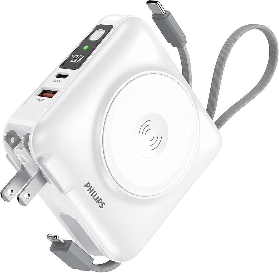 Amazon | Philips(フィリップス) モバイルバッテリー コンセント一体型