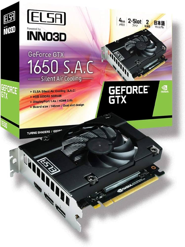 Amazon | ELSA エルザ GeForce GTX 1650 S.A.C グラフィックスボード