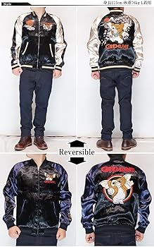 Amazon | [バンソン] グレムリン ギズモ スカジャン 刺繍 リバ−シブル