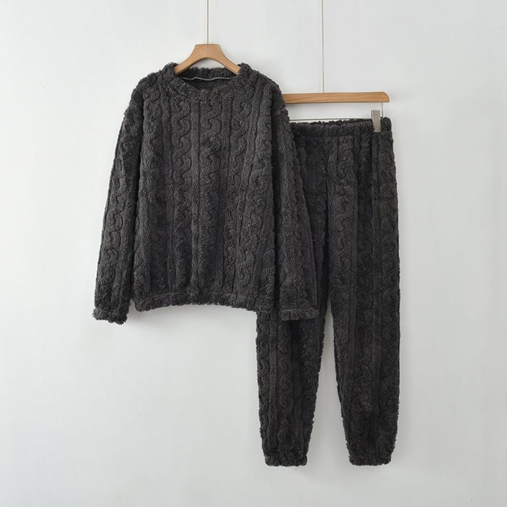 Lounge Sets for Women Fuzzy Two Piece Outfits Fleece Winter Warm