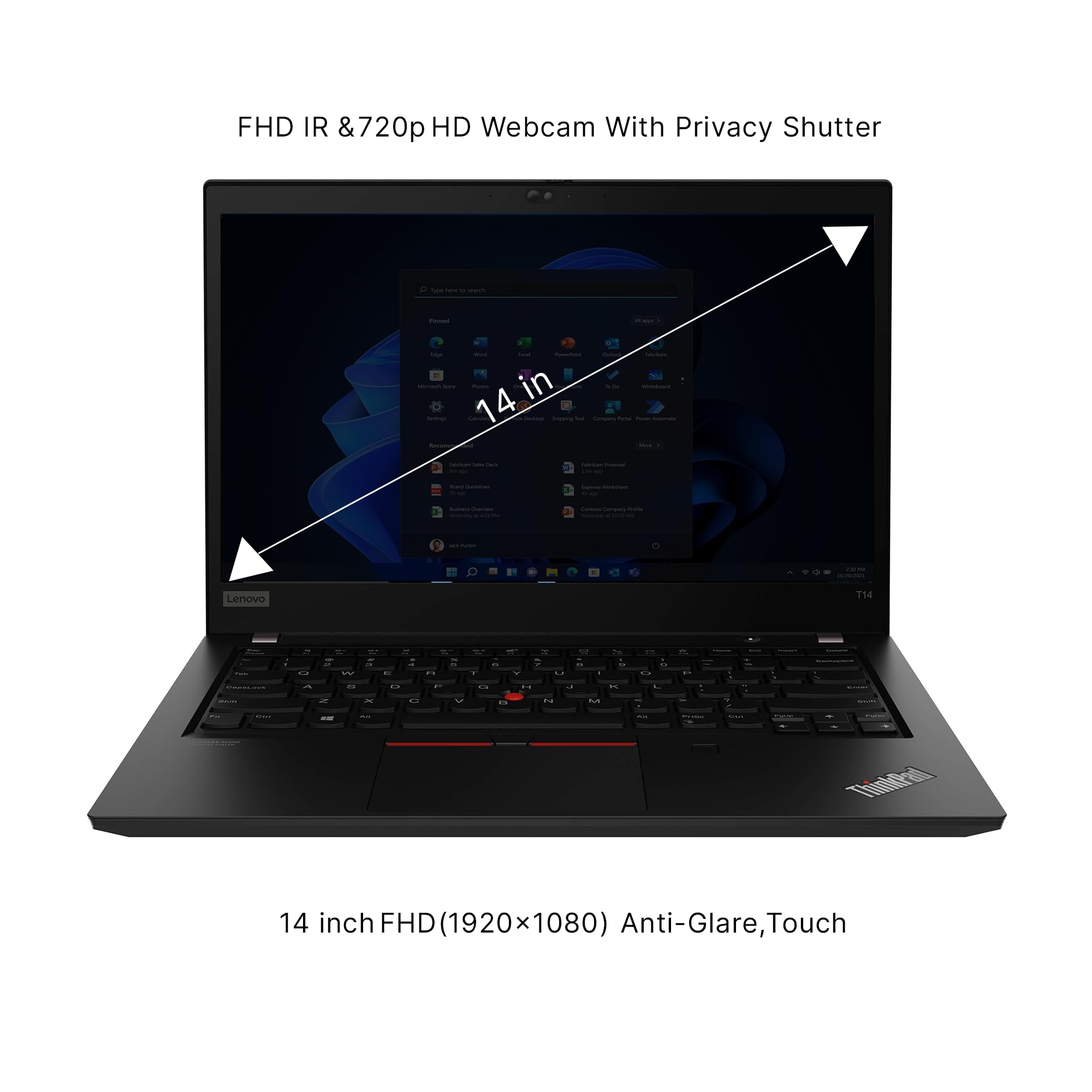 Amazon.com: Lenovo ThinkPad T14S Gen 2, Intel Core i7-1185G7, 14