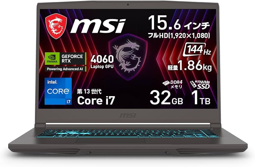 Amazon.co.jp: 【NVIDIA RTX 4060搭載・薄型軽量】MSIゲーミングノート