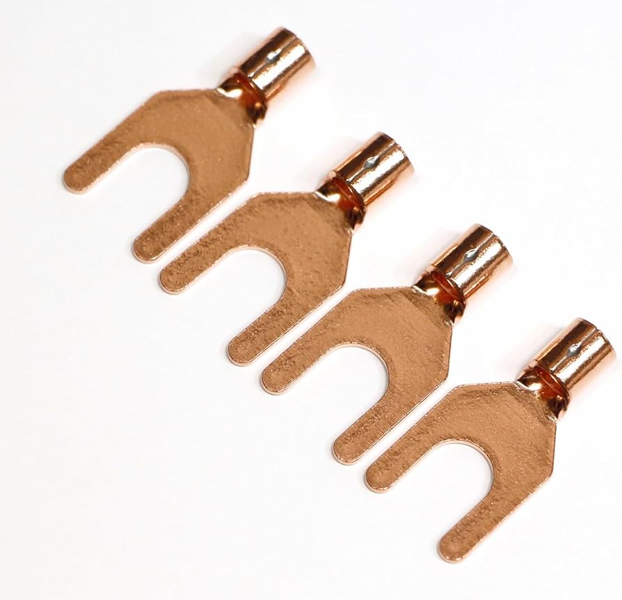 Amazon | Yラグ端子 ポスト径6mm 純銅 スピーカー端子 OFC 高純度無