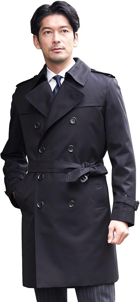 Amazon | [サンヨー] 100年コート＞スタンダードモデル ダブルトレンチ